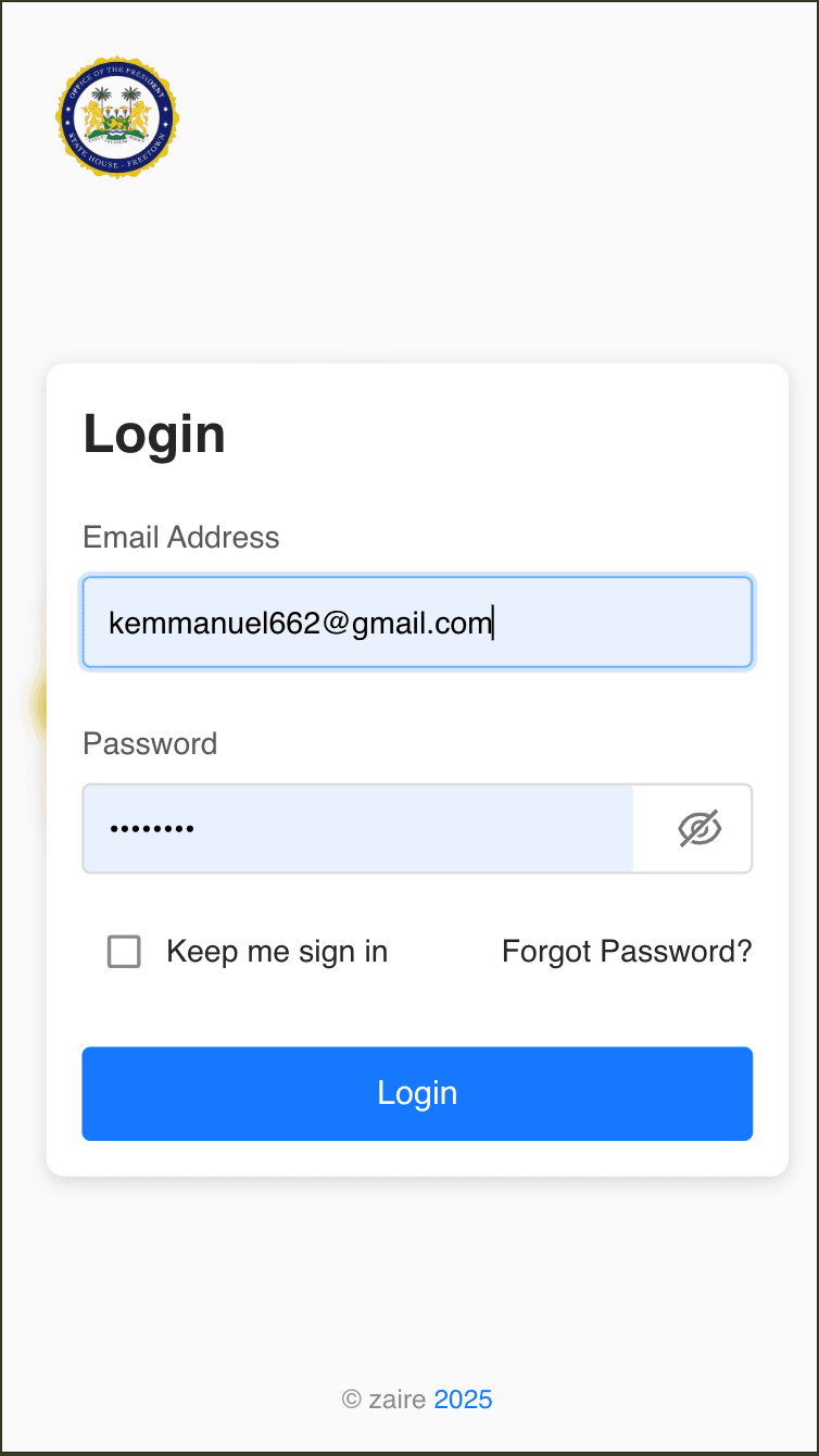 Control Panel Mobile